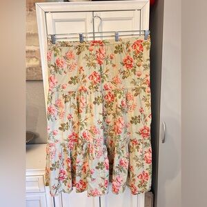 2x‎ Plus Size Handmade Vintage Reversible Maxi Skirt Floral Vintage Cottagecore